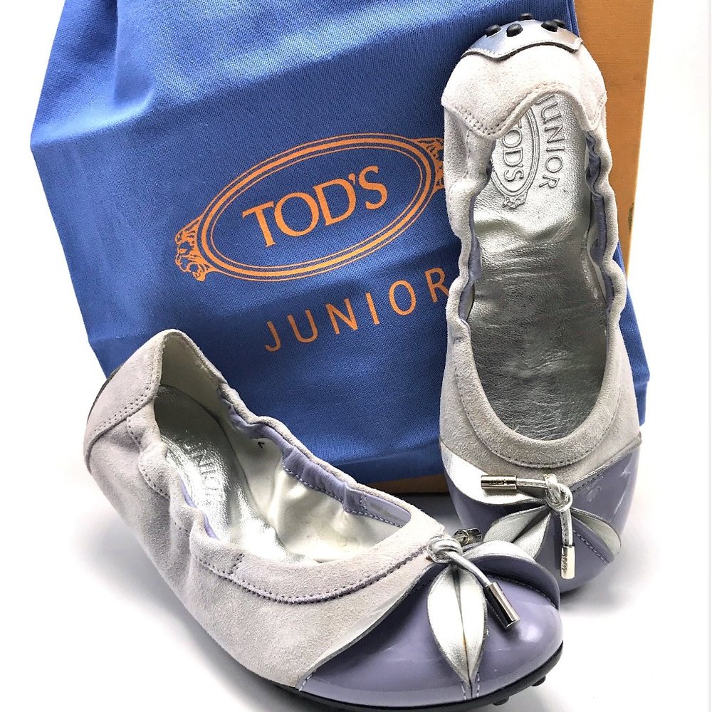 TOD'S JUNIOR Girl's Italian Leather Ballet Flat